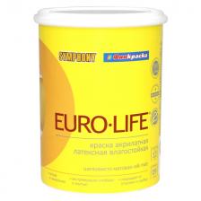 краска в/д SYMPHONY Euro-Life база А шелковисто матовая 0,9л белая, арт.9567