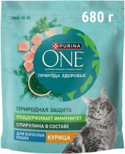 Сухой корм для кошек Purina ONE Природа здоровья с курицей 680г