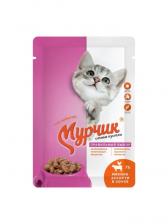 Консервированный корм Мурчик для кошек, мясное ассорти в соусе, 75 г