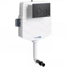 Смывной бачок скрытого монтажа Wasserkraft Aller 10TLT.031.ME.MB01 с кнопкой смыва черной матовой