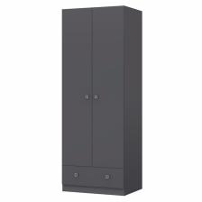 Шкаф прямой двухстворчатый Polini kids Simple, 1 ящик, 700x516x1900 мм, цвет серый