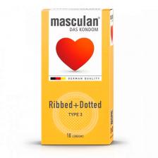 MASCULAN Презервативы 3 classic №10 с Колечками и пупырышками 10.0