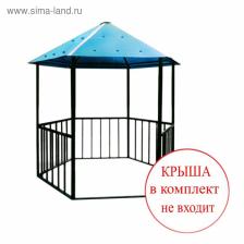 Беседка для дачи «Семейная», 2.5x2.5x2.35 м, металл, под сотовый поликарбонат
