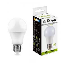 Лампа светодиодная, (7W) 230V E27 4000K A60, LB-91, цена за 1 шт.