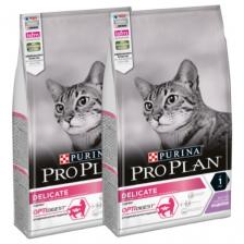 Корм для кошек Pro Plan с чувствительным пищеварением, с индейкой 2 уп. x 1500 г