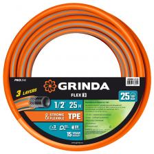 Шланг армированный Поливочный шланг Grinda PROLine Flex 3 429008-1/2-25, 25 атм, 1/2"x25 м, из термоэластопласта, трёхслойный, армированный, гибкий