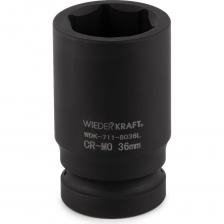 Ударная глубокая шестигранная торцевая головка Головка торцевая ударная глубокая 6-гранная (36 мм; 1") WIEDERKRAFT WDK-711-8036L