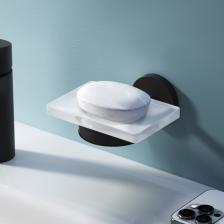 Мыльница стеклянная с настенным держателем Am.Pm X-Joy (A85A34222) черная