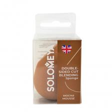 SOLOMEYA Спонж для макияжа с двойным срезом, кофе мокка / Solomeya Double-Sided Cut blending sponge Mocha Mousse 1 шт