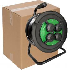 Удлинитель SVET на катушке морозостойкий хозяйственный с крышками УХз-10-4-40-К КГ 3х1,0, 10А, 2500Вт, IP44 3114-10021 предназначен для использования в агрессивных условиях.