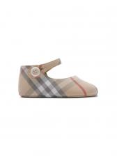 Туфли Мэри Джейн из хлопка в клетку Burberry Kids, бежевый
