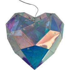 Светильник декоративный «Сердце», на батарейках 3AA (не в/к). 100 светодиодов, цвет корпуса радужный Uniel ULD-R511 3АА HEART