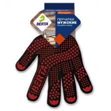 перчатки БЕРТА 191 трикотажные х/б ПВХ-точка