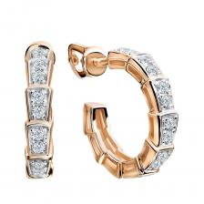 Серьги-пусеты из золота с бриллиантами