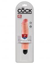 Вибратор King Cock 7" Vibrating Stiffy - Flesh Pipedream 552221PD