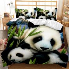 Panda Tiger 3D Постельное белье из полиэстера