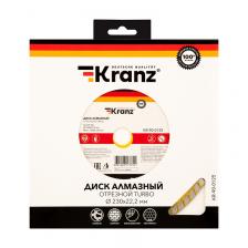 Диск алмазный отрезной Turbo 230x22,2x2,8x10мм KRANZ, цена за 1 шт