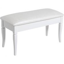 Банкетка Вивальди М с ящиком белый, ткань экокожа белый Mebelik 009389