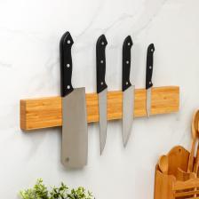 Держатель для ножей магнитный Magistro Bamboo, 43 см, бамбук