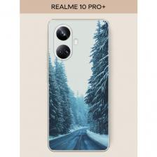Чехол на Realme 10 Pro+ / Реалми 10 Про+ с принтом Зима 9