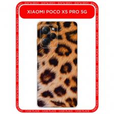 Чехол на Xiaomi Poco X5 Pro 5G / Сяоми Поко X5 Про 5G с принтом Леопардовый принт