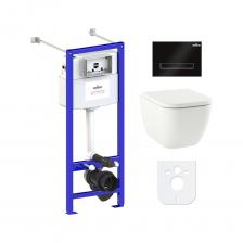 Комплект: инсталляция с унитазом Lavinia Boho One 6 в 1 77050142 - комплексное предложение, включающее все необходимое для установки и комфортного использования подвесной керамики. Чаша унитаза крепится на инсталляционную систему, далее на стену монтируется клавиша смыва для подачи воды. Подвесной унитаз, как правило, находится над полом на высоте около 100 мм, что облегчает уборку и обеспечивает доступ для свободного мытья пола под чашей. Санитарный фарфор Lavinia Boho имеет более твердую и гладкую поверхность, нежели сантехнический фаянс. Благодаря современному оборудованию и обжигу керамики при температуре 1250 &deg;С образуется беспористая многослойная глазурь, которая отличается низким коэффициентом водопоглощения и меньше впитывает грязь и запахи. Сиденье с крышкой изготовлено из прочного дюропласта с петлями из нержавеющей стали и имеет идеальное сочетание глянцевого цвета с керамикой.