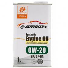Синтетическое моторное масло Autobacs Synthetic 0W-20 Sp/Gf-6, 1 л, 1 шт.