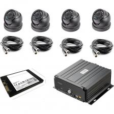 СЕРТИФИЦИРОВАННЫЙ под ПП 969 и ФЗ 16 комплект видеонаблюдения INTEGO (ИНТЕГО) версия ОНЛАЙН для пассажирского транспорта. В составе:1 шт. - Intego NX-460A - 4-канальный видеорегистратор для автомобиля с поддержкой Full HD камер. Сохранение записанного видео производится на SSD-карту памяти объемом до 4 терабайт. Видеорегистратор закрывается на ключ и обеспечивает ограниченный доступ к записи. Компактные размеры оборудования обеспечивают легкую и удобную установку на практически любом автомобиле. Встроенный датчик удара; Потребляемая мощность: Постоянное напряжение 8-36 В.4 шт. - Intego InCam - Курсовая широкоугольная AHD автомобильная камера. Корпус: Металлический; Сенсор: Цветной 1/4" CMOS; Разрешение: FULL HD 1920х1080; Степень защиты: IP65. Установка как внутри, так и снаружи.4 шт. - 2 кабеля подключения камеры Intego C04 (5 метров) 1 кабеля подключения камеры Intego C04 (10 метров) 1 кабеля подключения камеры Intego C04 (15 метров)1 шт. - SSD диск 1 ТбОНЛАЙН версия позволяет в режиме реального времени осуществлять мониторинг транспорта (отслеживать маршрут движения и следить за ситуацией на дороге или в салоне) через приложение или компьютер.Комплект полностью готов к установке.СИМ карта в комплект не входит.