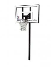 Стационарная баскетбольная стойка Spalding Silver In-Ground, 44” Polycarbonate