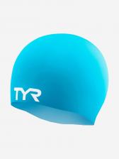 Шапочка для плавания TYR Wrinkle Free Silicone Cap, Голубой