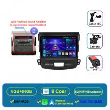 Для Mitsubishi Outlander 2 2006-2011 для Citroen C-Crosser Android 15 Автомобильный радиоприемник Carplay Мультимедийный плеер 2Din Стерео DVD