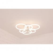 Люстра потолочная Volonta - это изысканное сочетание надежных материалов и современного дизайна. Её лаконичные линии и формы добавят утонченности и функциональности вашему дому.ХарактеристикиЦвет: белый/хром; Площадь освещения: до 18 м?; Основание: круглое, металл; Рожки: 6 круглых плафонов; Монтаж: к основанию люстры с помощью планки.Большой радиус освещенияМощность светодиодной люстры составляет 102 Вт и освещает площадь до 18 м?. Подходит для натяжных потолков, гипсокартонных, деревянных и бетонных.Экономия энергииПотолочная люстра светодиодная экономит энергию, так как не излучает ультрафиолет и инфракрасный свет. Она безвредна для здоровья и предотвращает выцветание материалов. Акриловые вставки прячут светодиоды, исключая ослепление и мерцание.Простота сборки и установкиПлафоны устанавливаются на основание потолочного светильника с помощью коротких втулок. Светильник светодиодный легко монтируется на потолок при помощи монтажной планки и винтов.Удалённое управлениеЛюстра потолочная светодиодная с пультом имеет 2 режима управления: пульт дистанционного управления и клавиша включения. В комплект светодиодной потолочной люстры входит пульт дистанционного управления на батарейках. Сами батарейки (тип AAA) приобретаются отдельно.