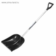 Лопата пластиковая, ковш 420 x 410 мм, с алюминиевой планкой, алюминиевый черенок, «Белый Медведь»