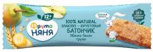 Батончик ФрутоНяня Фруктово-злаковый с Яблоком Бананом и Грушей 25г