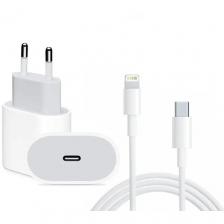 Быстрая зарядка для iPhone iPad AirPods / Адаптер питания для айфона + кабель (Type-C-Ligtning) / Power Adapter 25W
