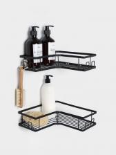 Полки для ванной Stolz, угловые, 2 шт., чёрные