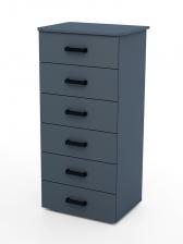 Комод для хранения Клик Мебель №5, 600x450x1250 мм, цвет тёмно - серый
