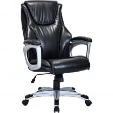 Кресло BRABIX PREMIUM "Credo EX-587" идеально сочетает в себе высокое качество, стильный внешний вид и невероятный комфорт. Оно подойдет как для домашнего использования, так и для продолжительной работы в офисе.Обивка кресла выполнена из рециклированной кожи – современного материала, созданного из измельченных частиц натуральной кожи. По эластичности и прочности такая кожа максимально близка к натуральной, а также имеет запах выделанной кожи. Материал отлично пропускает воздух, что положительным образом сказывается на комфорте во время эксплуатации. Рециклированная кожа износоустойчива, кресло способно сохранять привлекательный внешний вид длительное время.Плотная набивка, подлокотники с мягкими накладками и широкое сиденье обеспечивают великолепную эргономику данной модели.Надёжный механизм "Топ-ган" позволяет осуществлять свободное качание с фиксацией в рабочем положении и регулировку силы отклонения под вес сидящего.Кресло выдерживает нагрузку до 125 кг.