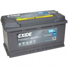 Автомобильный аккумулятор Exide Premium EА1000, полярность обратная