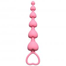 Анальная цепочка Heart's Beads Pink 4101-01Lola