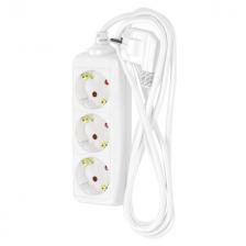 удлинитель 3м 3-местный с/з 16А для дома 16-33Е белый