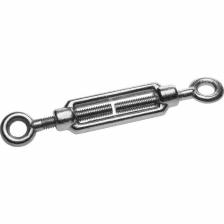 Талреп «ЗУБР» DIN 1480, кольцо-кольцо, кованая натяжная муфта, цинк, М10, 6 шт.