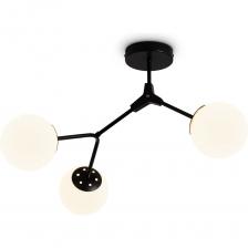 Люстра Freya Skip FR5497PL-03B. Кол-во ламп: 3. Цоколь ламп: E27. Мощность лампочки: 15W. Основной цвет арматуры: Черный. Материал арматуры: Металл. Подходит для кухни, гостинной и спальни.