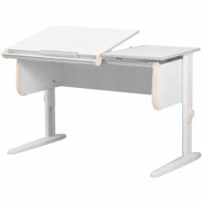Детская парта Дэми Parta 1/75-40 (СУТ.25) без полок, Белый/Бежевый/Белый