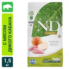Сухой корм для кошек Farmina N&D Cat Prime беззерновой с кабаном и яблоком 1.5кг