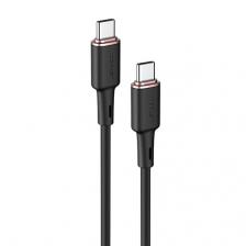 Кабель ACEFAST C2-03 USB-C to USB-C 1,2м zinc alloy silicone charging data cable для подзарядки и передачи данных, черный AF-C2-03-BK