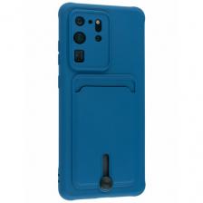 Чехол на Galaxy Samsung S20 Ultra с карманом для карт