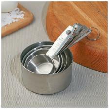 Набор мерных ложек Доляна «Кристалл», 5 шт: 30/60/80/125/250 мл