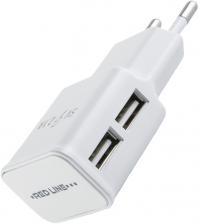 СЗУ RedLine NT-2A 2xUSB 2.1A + дата-кабель microUSB белое