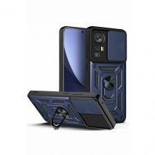 Чехол противоударный для Xiaomi 12 и 12X / Сяоми 12 и 12Х с защитой камеры armors (Темно-синий)